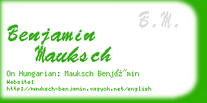 benjamin mauksch business card